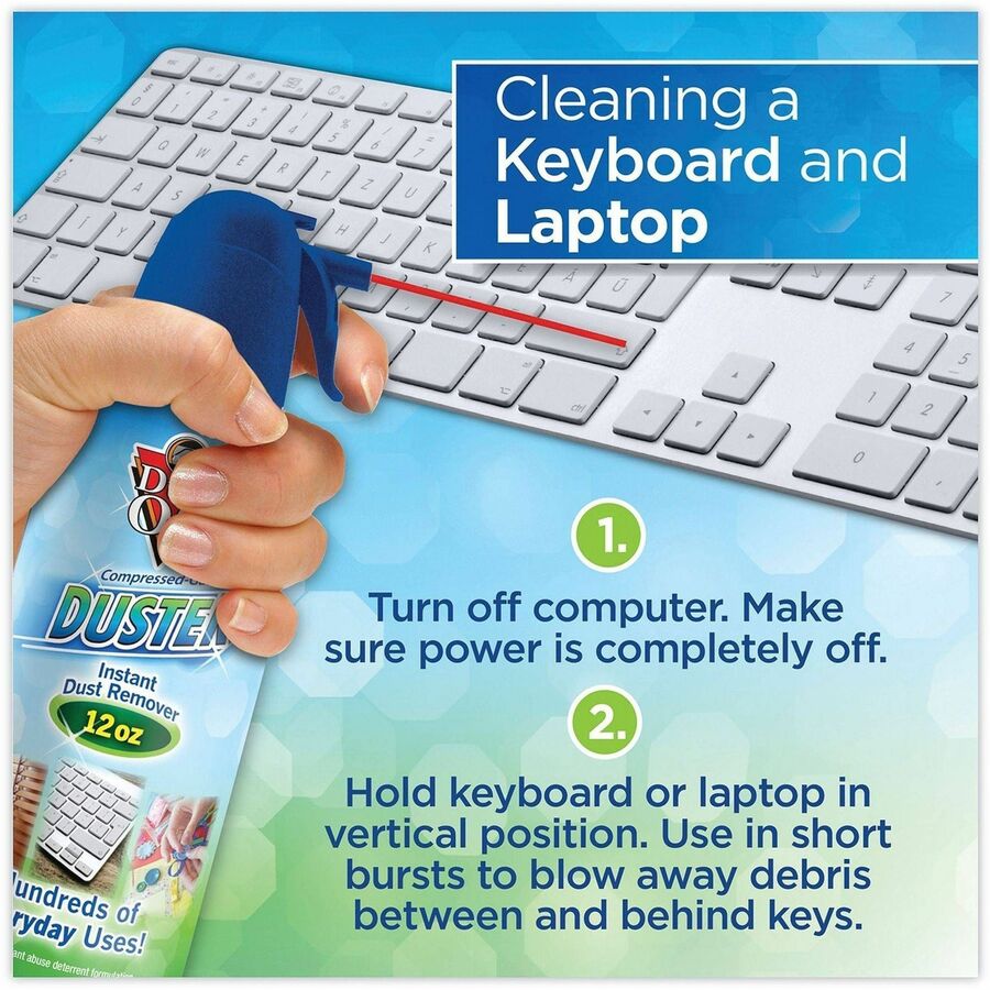 Image of Dust-Off DPSXL12 Air Duster, For Computer Equipment, Printer Accessories, 12 fl oz, 12 / Carton