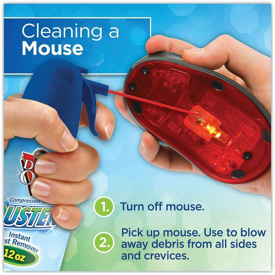 Image of Dust-Off DPSXL12 Air Duster, For Computer Equipment, Printer Accessories, 12 fl oz, 12 / Carton