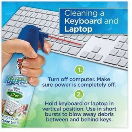 Image of Dust-Off DPSXL12 Air Duster, For Computer Equipment, Printer Accessories, 12 fl oz, 12 / Carton