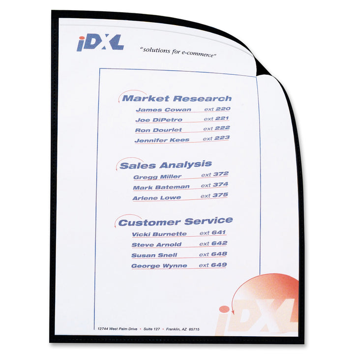 Image of C-Line® Magnetic Cubicle Keepers Display Holders, 9.2 x 11.69, Magnetic Mount, Clear, 2/Pack