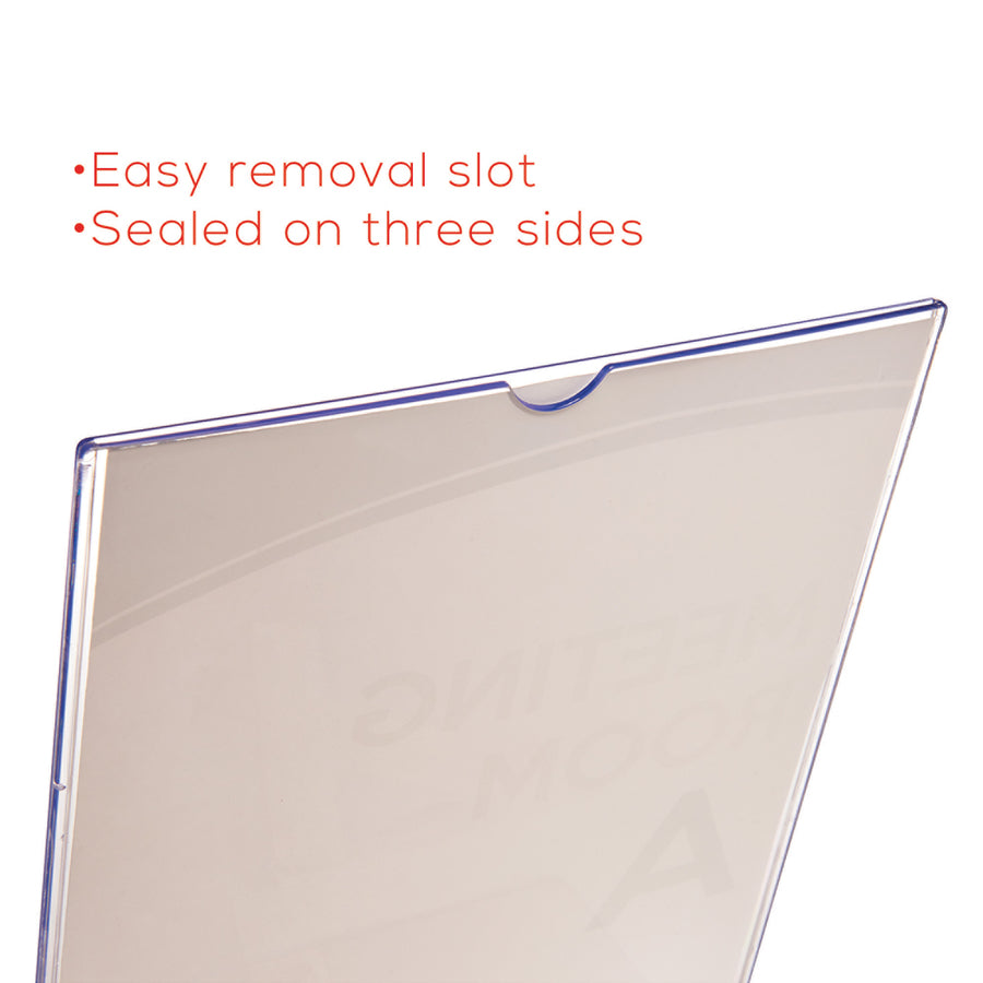 Image of deflecto® Superior Image Double Sided Sign Holder, 8.5 x 11 Insert, Clear