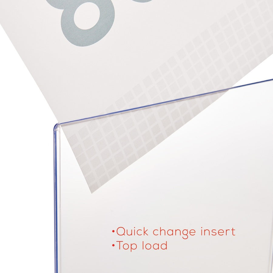 Image of deflecto® Superior Image Double Sided Sign Holder, 8.5 x 11 Insert, Clear