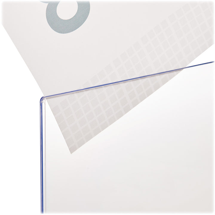Image of deflecto® Superior Image Double Sided Sign Holder, 8.5 x 11 Insert, Clear