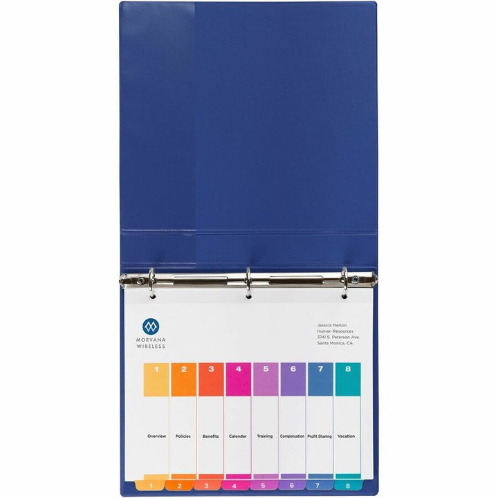 Image of Avery® Customizable TOC Ready Index Multicolor Tab Dividers, Uncollated, 8-Tab, 1 to 8, 11 x 8.5, White, 24 Sets