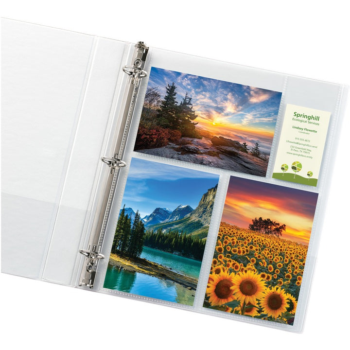 Image of Avery® Clear Mixed Format Photo Album Pages, 10ct (13401), 4" W x 6" Length, 3-ring Binding, 10 / Pack