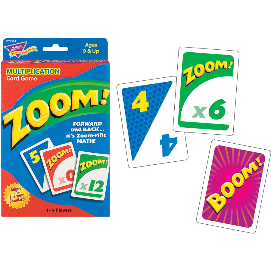 Image of TREND® Zoom Math Card Game, Ages 9 And Up, 100 Cards/set