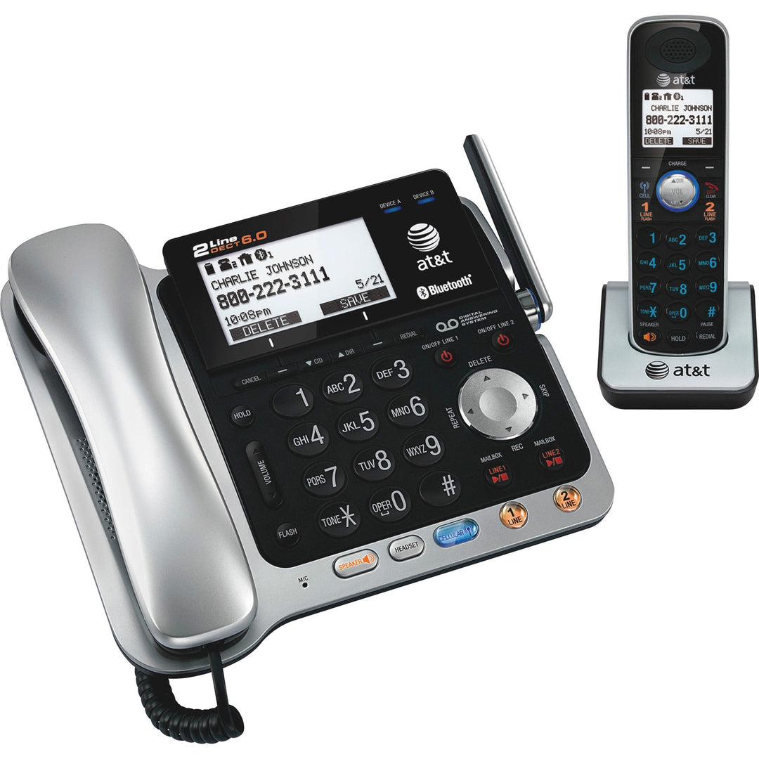 Image of AT&T® Tl86109 Two-Line Dect 6.0 Phone System With Bluetooth