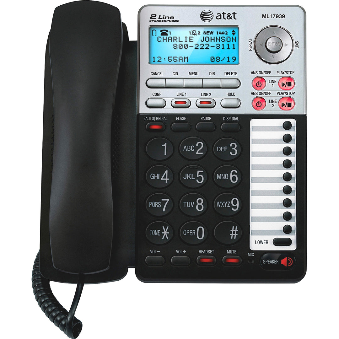 Image of AT&T® Ml17939 Two-Line Speakerphone With Caller Id And Digital Answering System