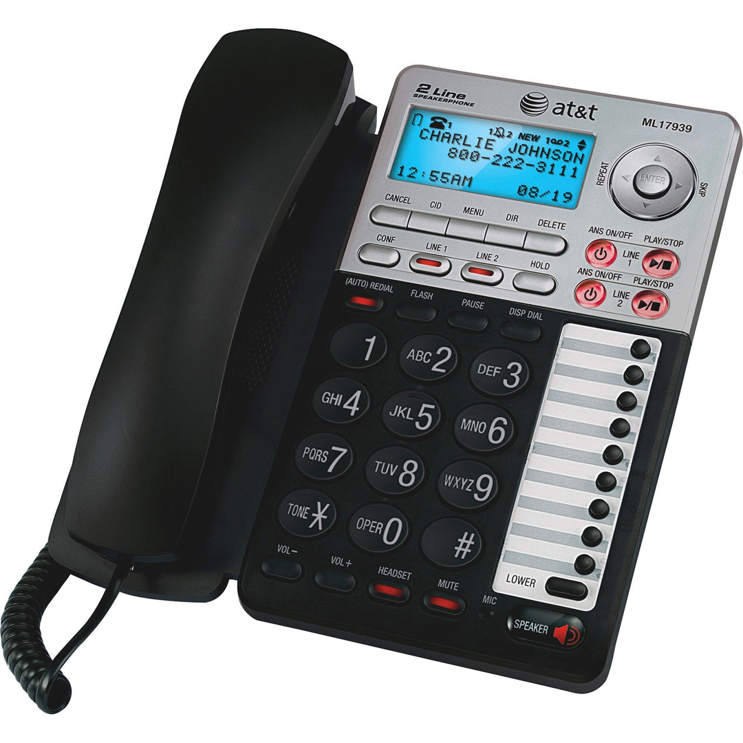 Image of AT&T® Ml17939 Two-Line Speakerphone With Caller Id And Digital Answering System
