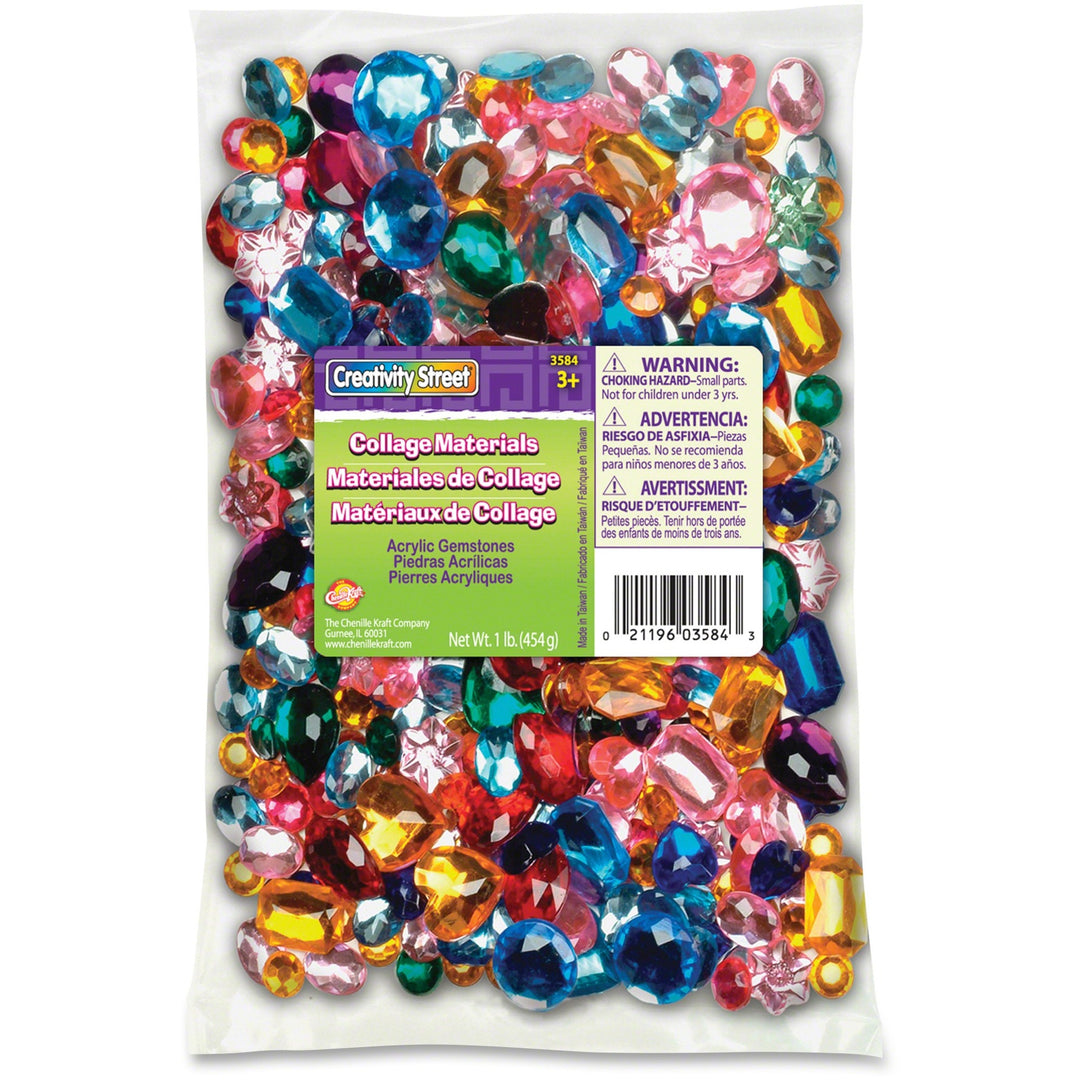 Image of Creativity Street 3584 Acrylic Gemstones Classpack, Art, Assorted, 1 Pack