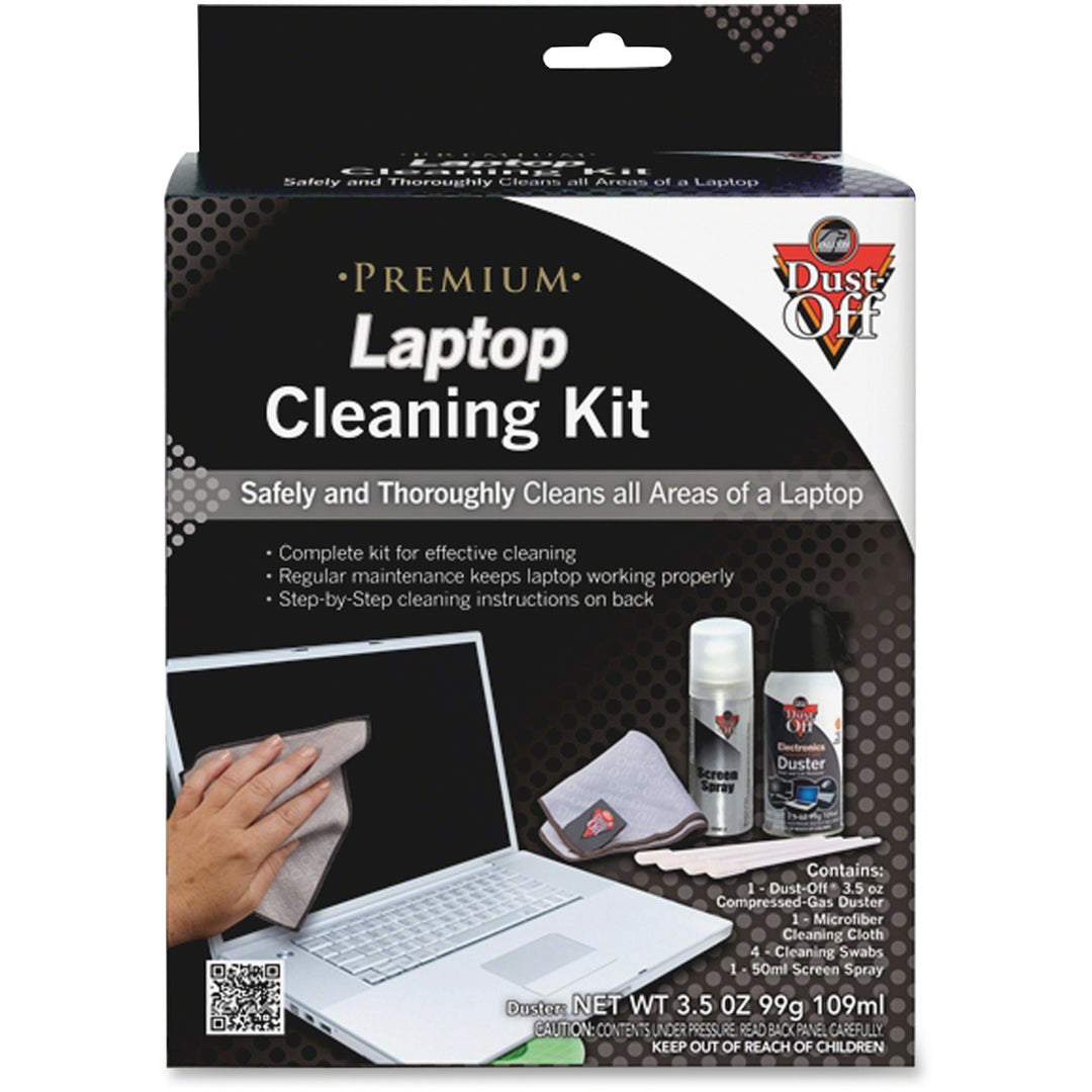 Image of Dust-Off DCLT Computer Care Cleaning Kit, For Notebook, Black, Gray, 1 Each