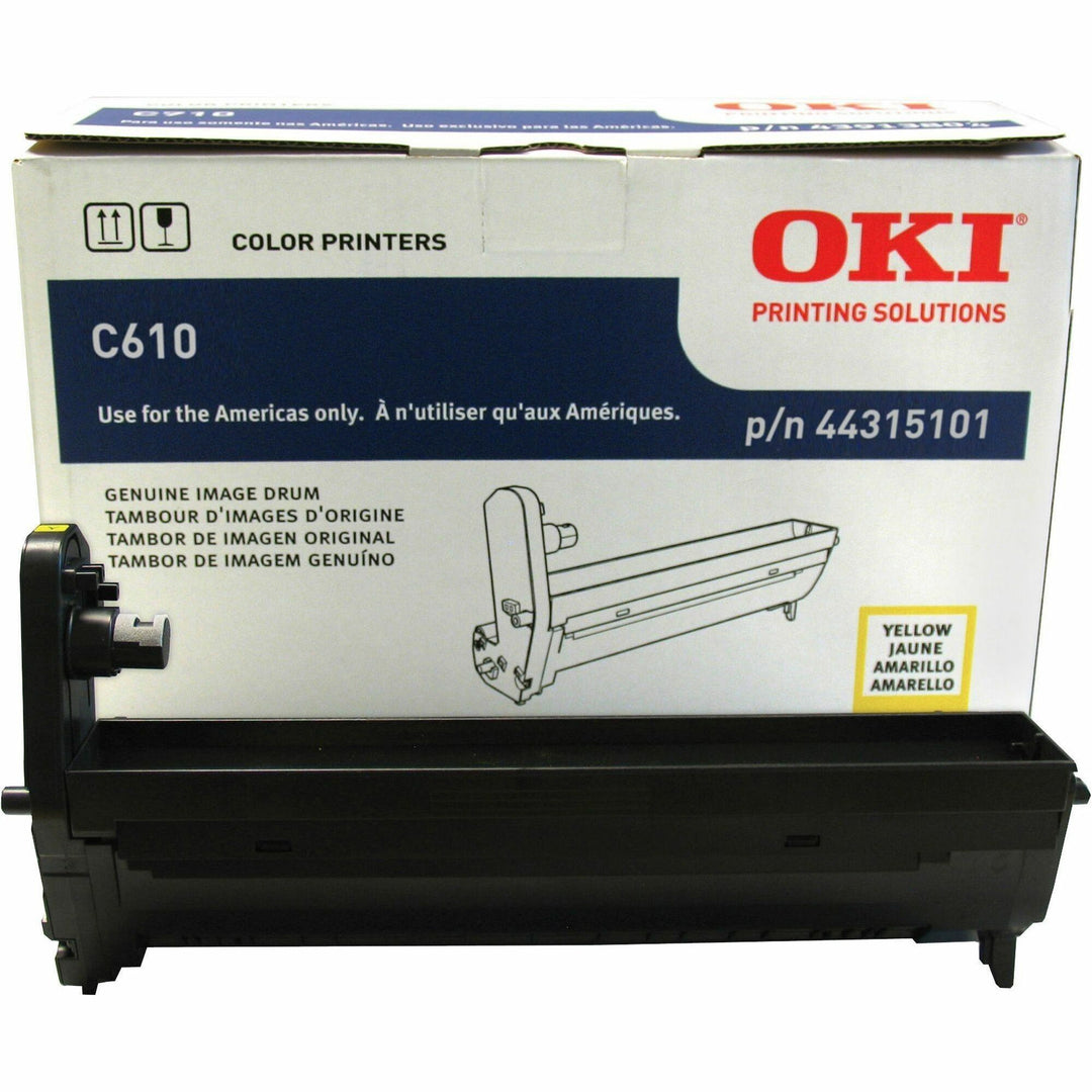 Image of Oki 44315101/02/03/04 Image Drum, LED Print Technology, 20000 Pages, Yellow, 1 Each