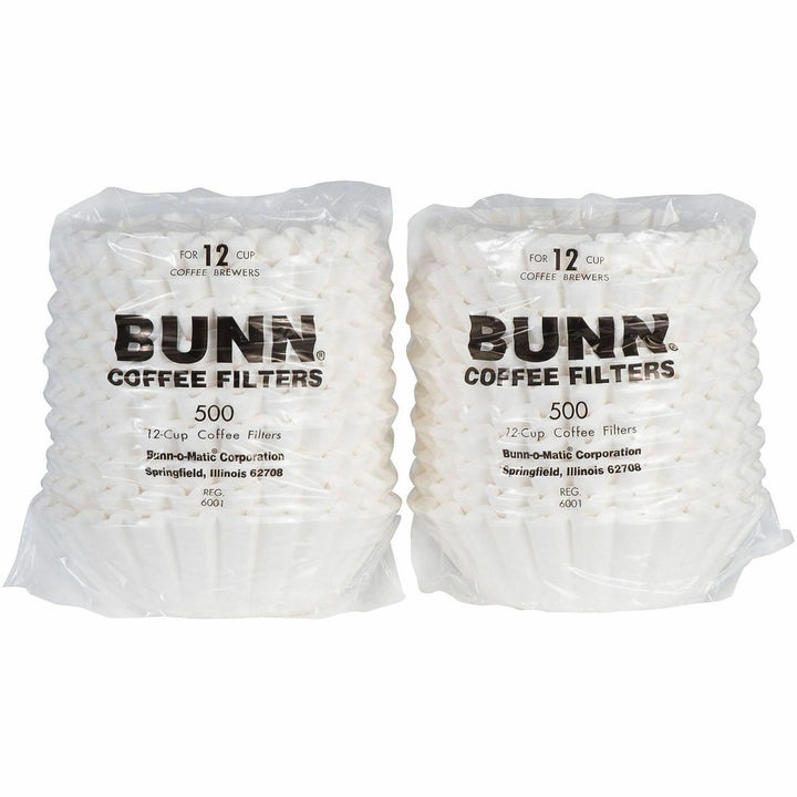 Image of BUNN 20115.0000 12-Cup Regular Filters, 10 fl oz Capacity, 1000 / Carton, White