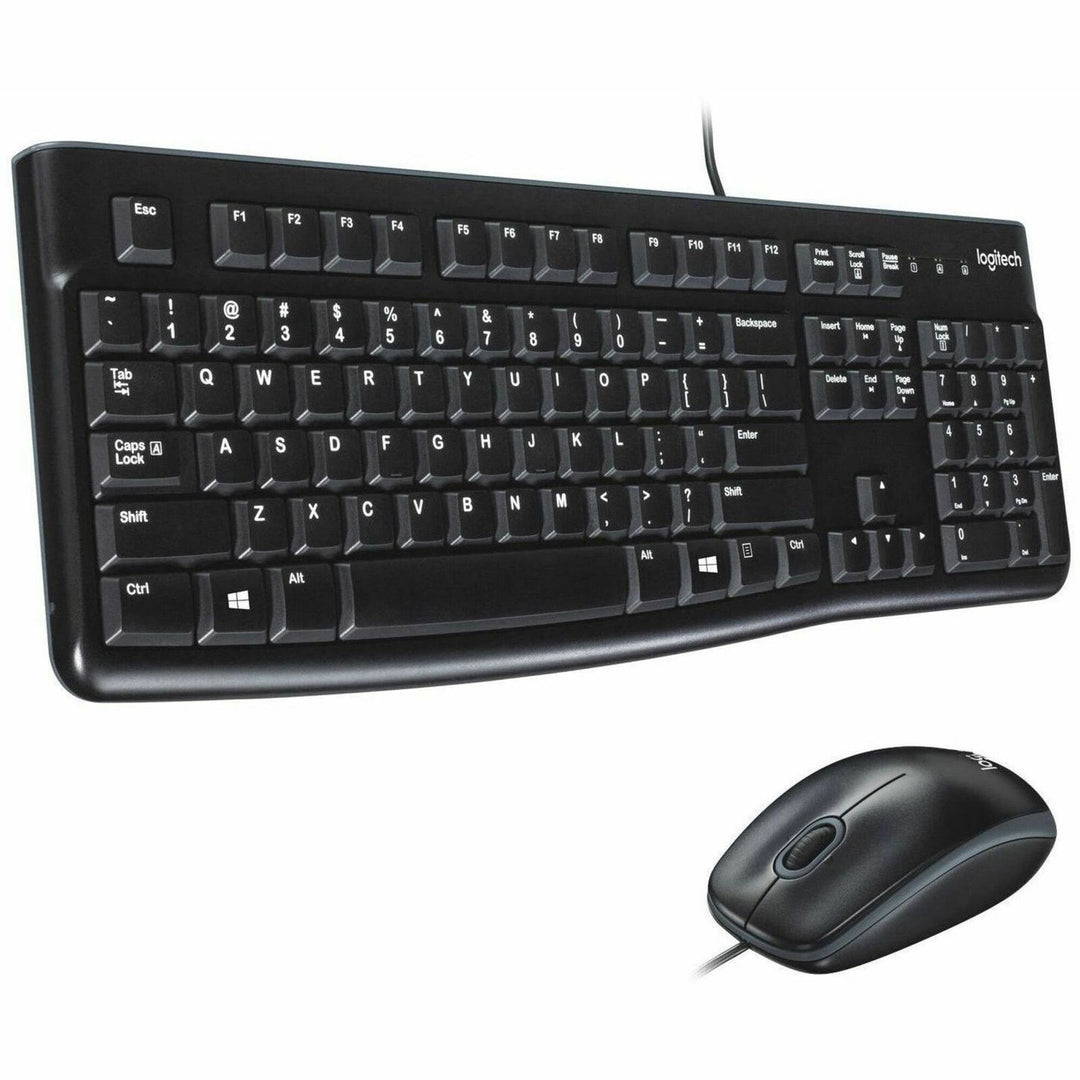 Image of Logitech® Mk120 Wired Keyboard + Mouse Combo, Usb 2.0, Black