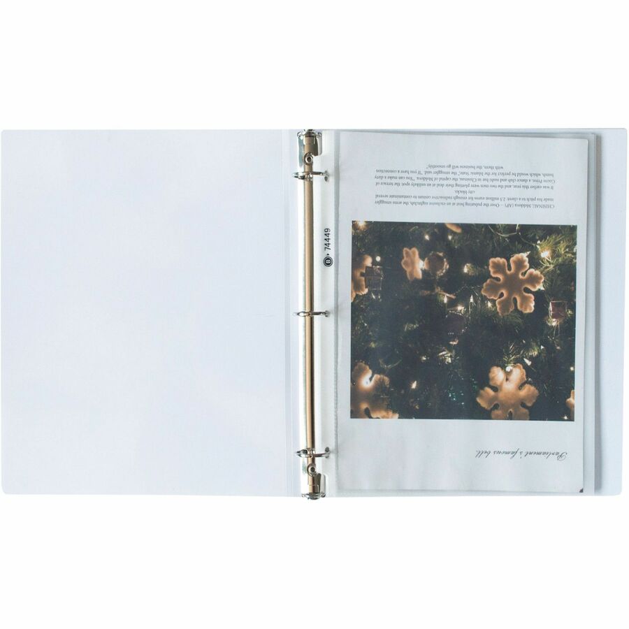 Image of Business Source Sheet Protectors,Top Load,3.3 mil,11"x8-1/2",100/BX,Nonglare