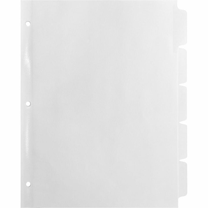 Image of Business Source Index Dividers, 3HP, 5-Tab, 25 ST/BX, 11"x8-1/2", White