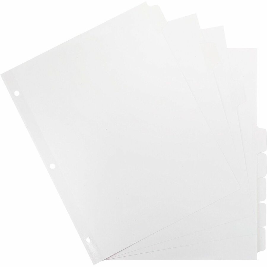 Image of Business Source Index Dividers, 3HP, 8-Tab, 25 ST/BX, 11"x8-1/2", White
