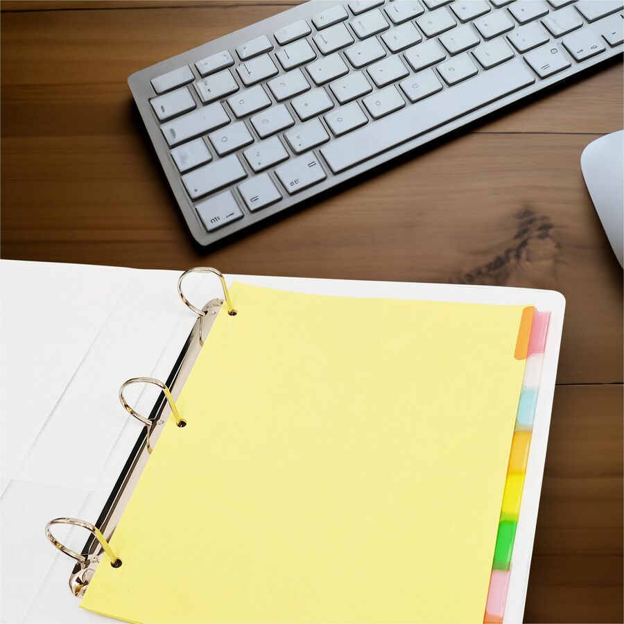 Image of Business Source Ring Binder Indexes,1-1/2" Tabs,11"x8-1/2",8 Tabs/Set,MI