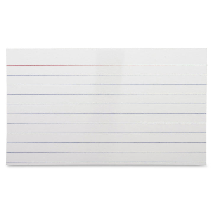 Image of Business Source Index Cards, Ruled, 72 lb., 3"x5", 100/PK, White