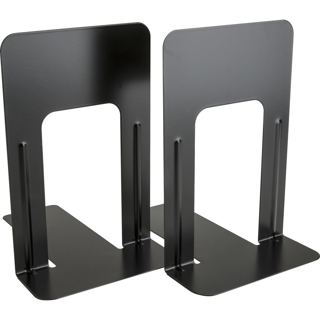 Image of Business Source Bookends, Jumbo, Steel, 6"x8-1/2"x9", Black