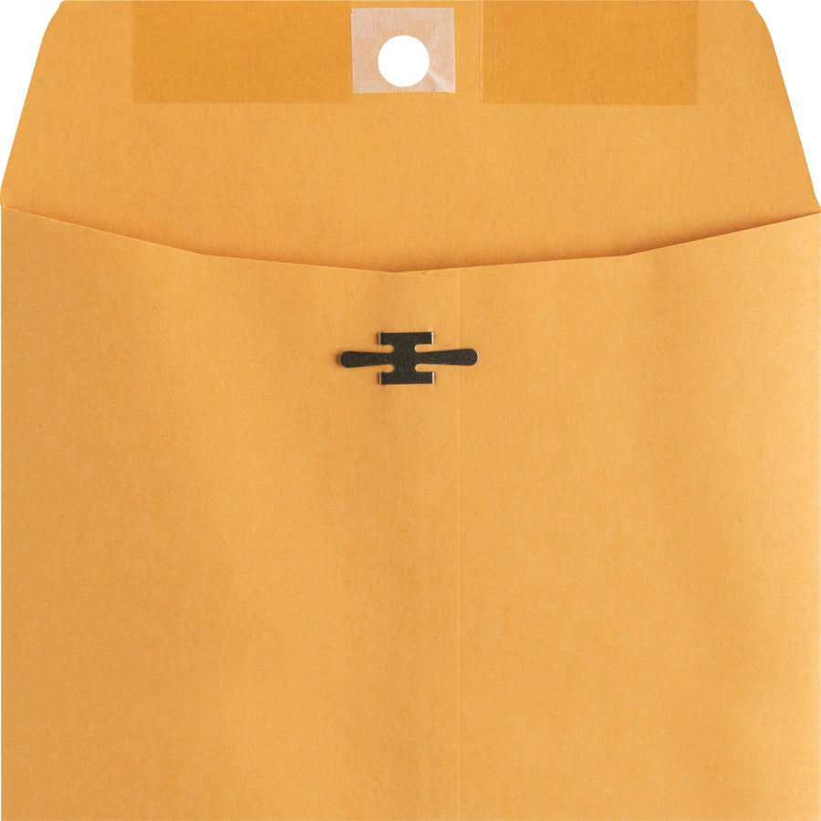 Image of Business Source Clasp Envelopes, 28 lb., 6"x9", 100/BX, Brown Kraft