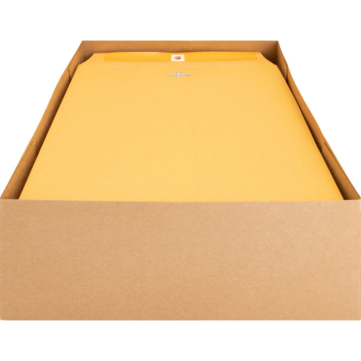 Image of Business Source Clasp Envelopes,28 lb.,9"x12",100/BX,Brown Kraft