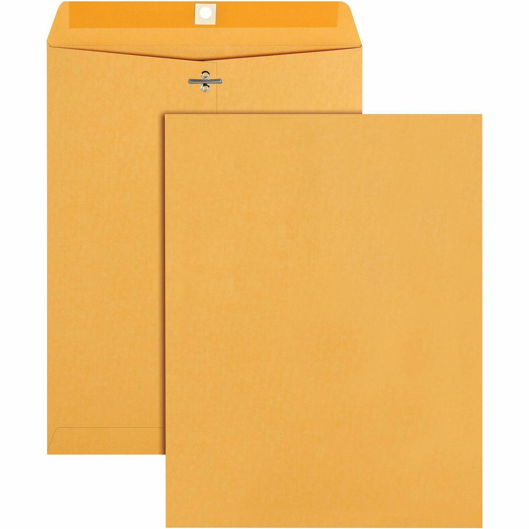 Image of Business Source Clasp Envelopes,28 lb.,9-1/2"x12-1/2",100/BX,Brown Kraft