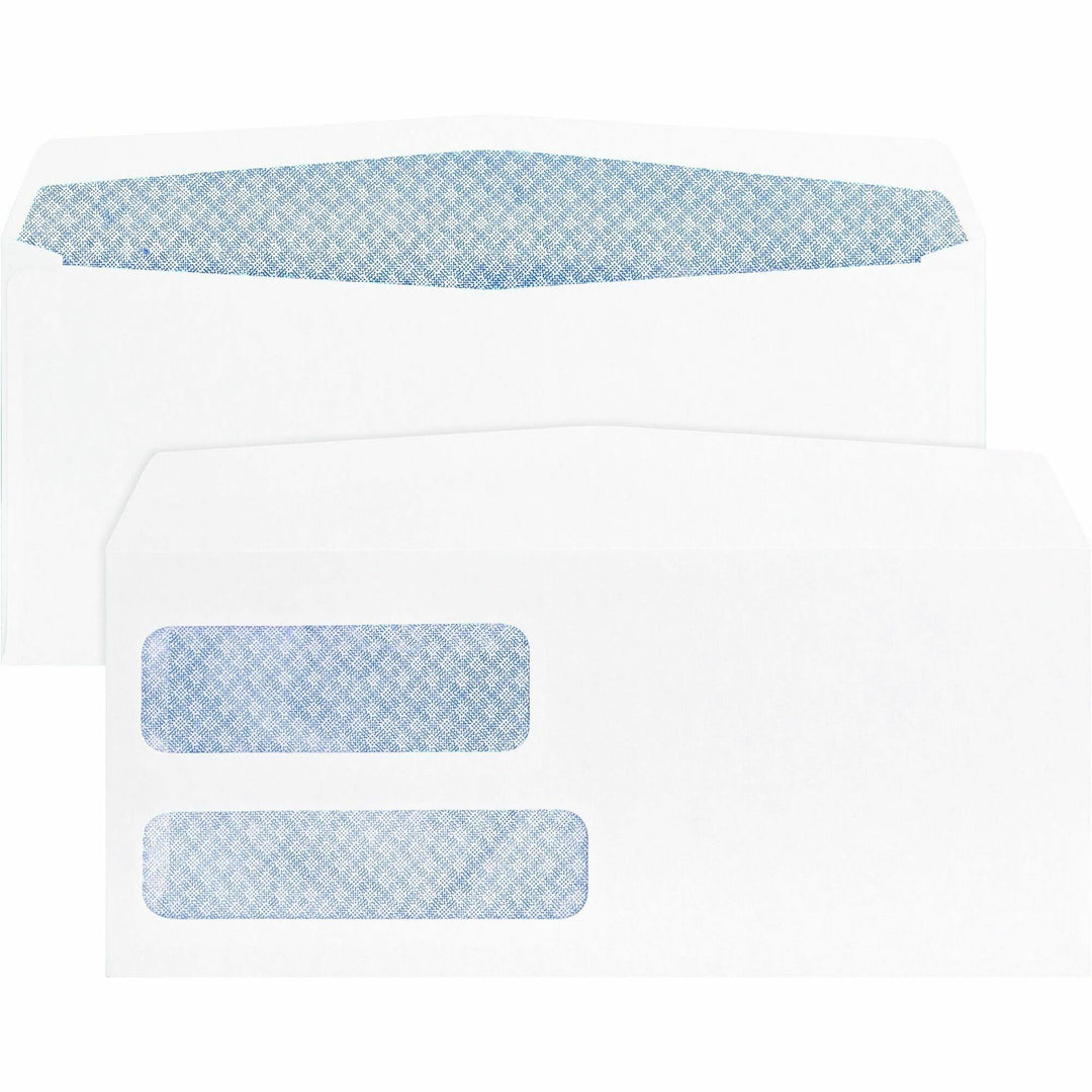 Image of Business Source Double Window Envelopes,No. 9,3-7/8"x8-7/8",500/BX,White