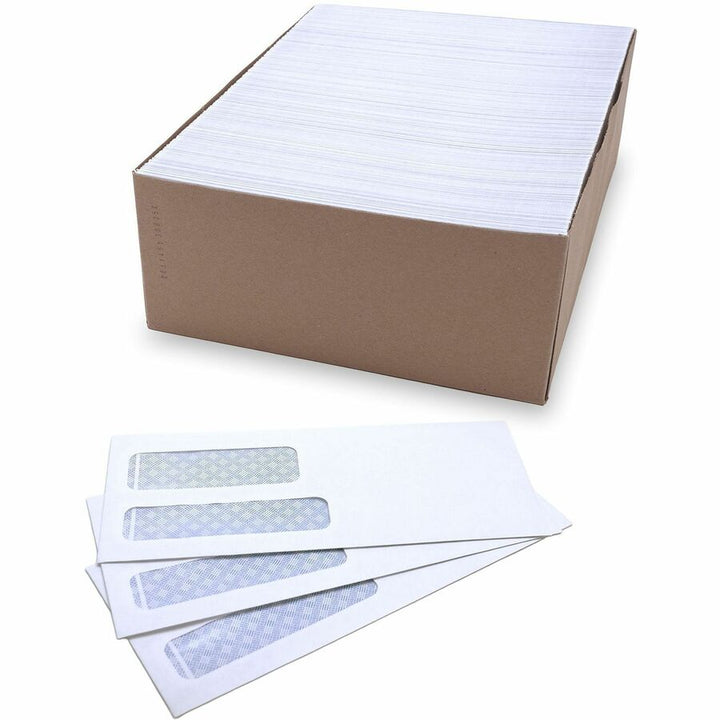 Image of Business Source Double Window Envelopes,No. 9,3-7/8"x8-7/8",500/BX,White