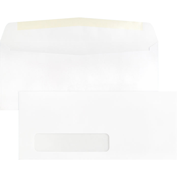 Image of Business Source Window Envelopes,No 10.,Side Seam,4-1/8"x9-1/2",500/BX,White