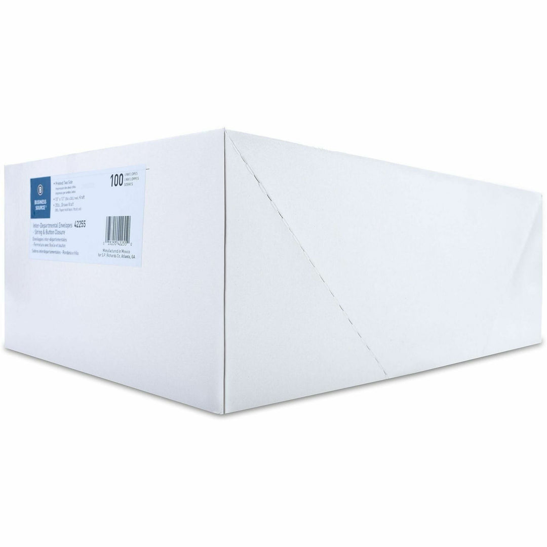 Image of Business Source Inter-Dept.Envelopes, Str/Button Close,10"x13",100/BX,Kraft