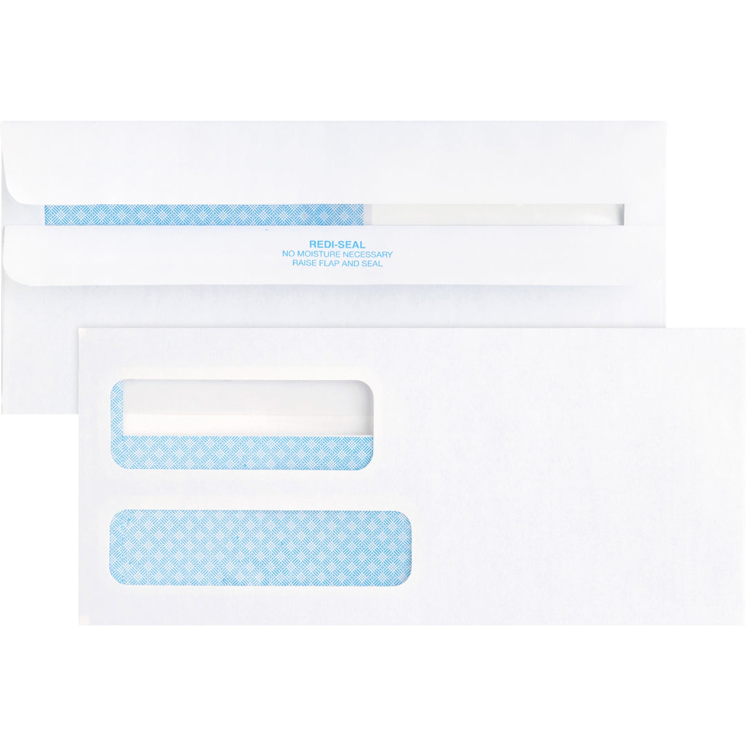 Image of Business Source Double Window Envelopes,No. 9,3-7/8"x8-7/8",500/BX,White