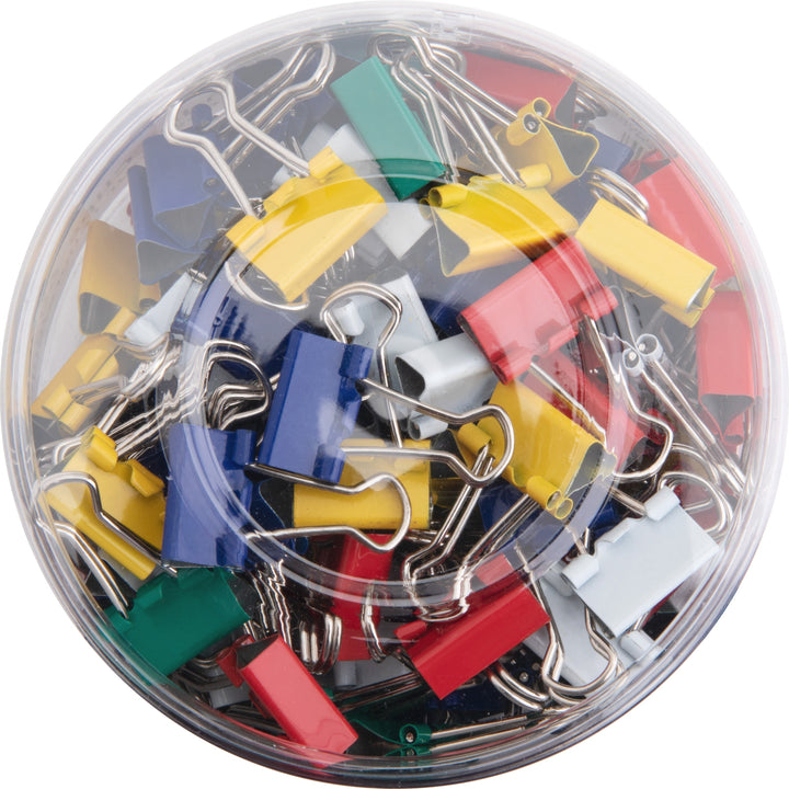 Image of Business Source Binder Clips, Mini, 9/16"W, 1/4" Capacity, 100/PK, Assorted