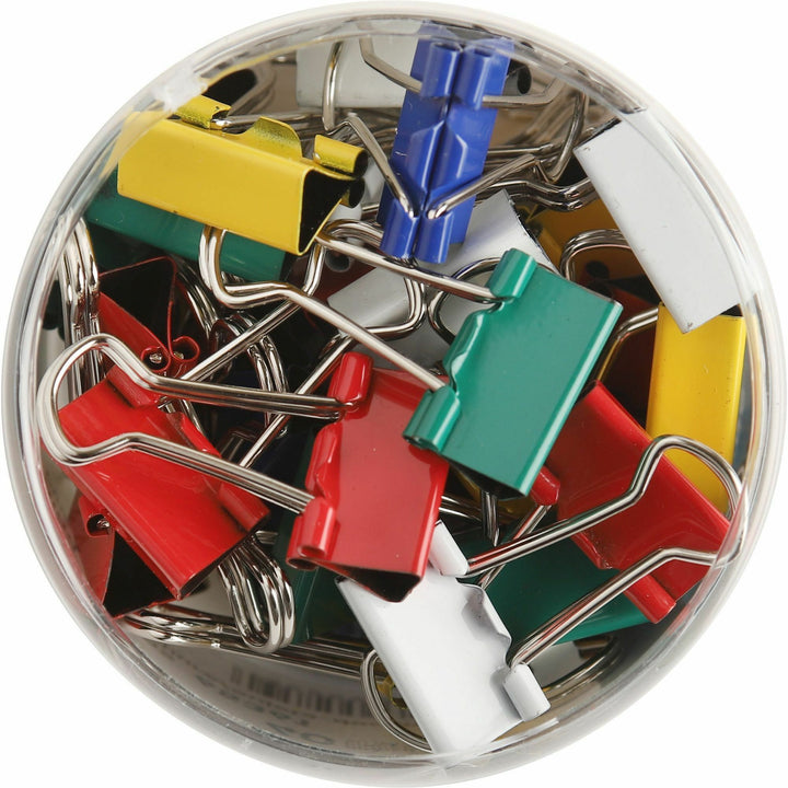 Image of Business Source Binder Clips, Small 3/4"W, 3/8" Capacity, 40/PK, Assorted