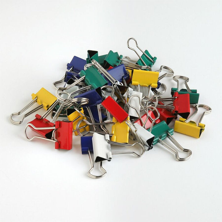 Image of Business Source Binder Clips, Small 3/4"W, 3/8" Capacity, 40/PK, Assorted
