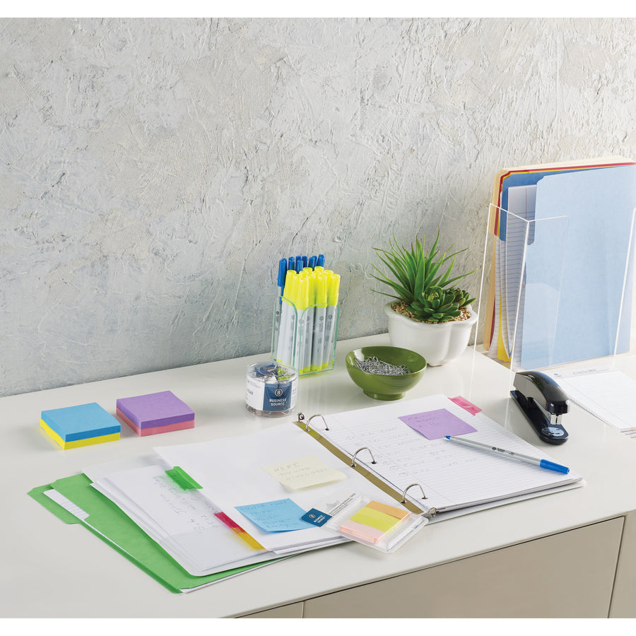 Image of Business Source Binder Clips, Small 3/4"W, 3/8" Capacity, 40/PK, Assorted