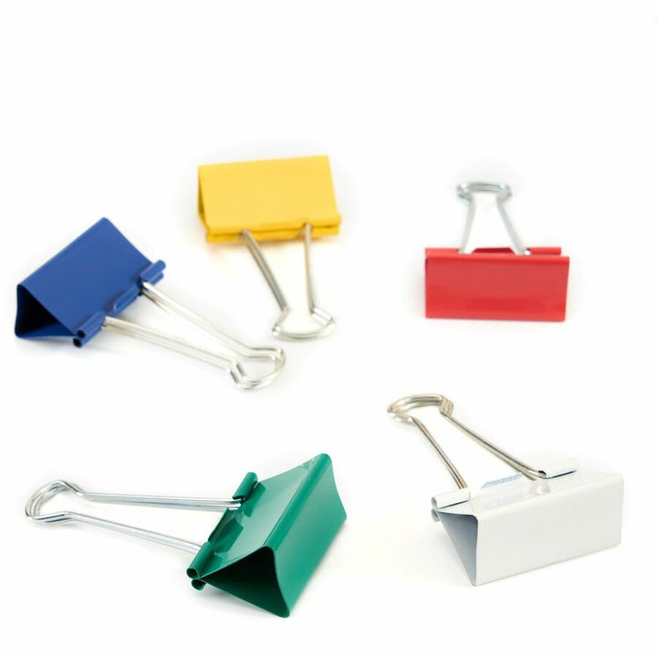 Image of Business Source Binder Clips, Large 2"W, 1" Capacity, 12/PK, Assorted