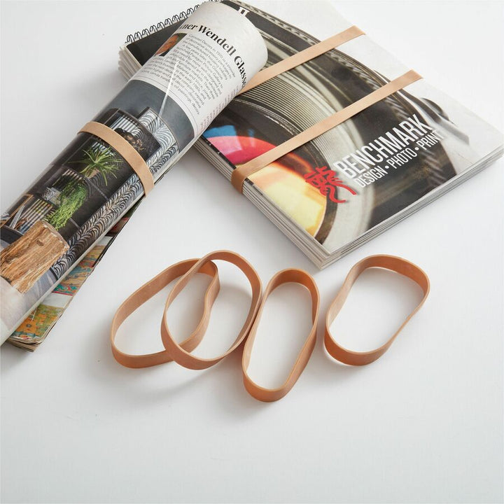 Image of Business Source Rubber Bands,Size 105,1 lb./BG,5"x5/8",Natural Crepe