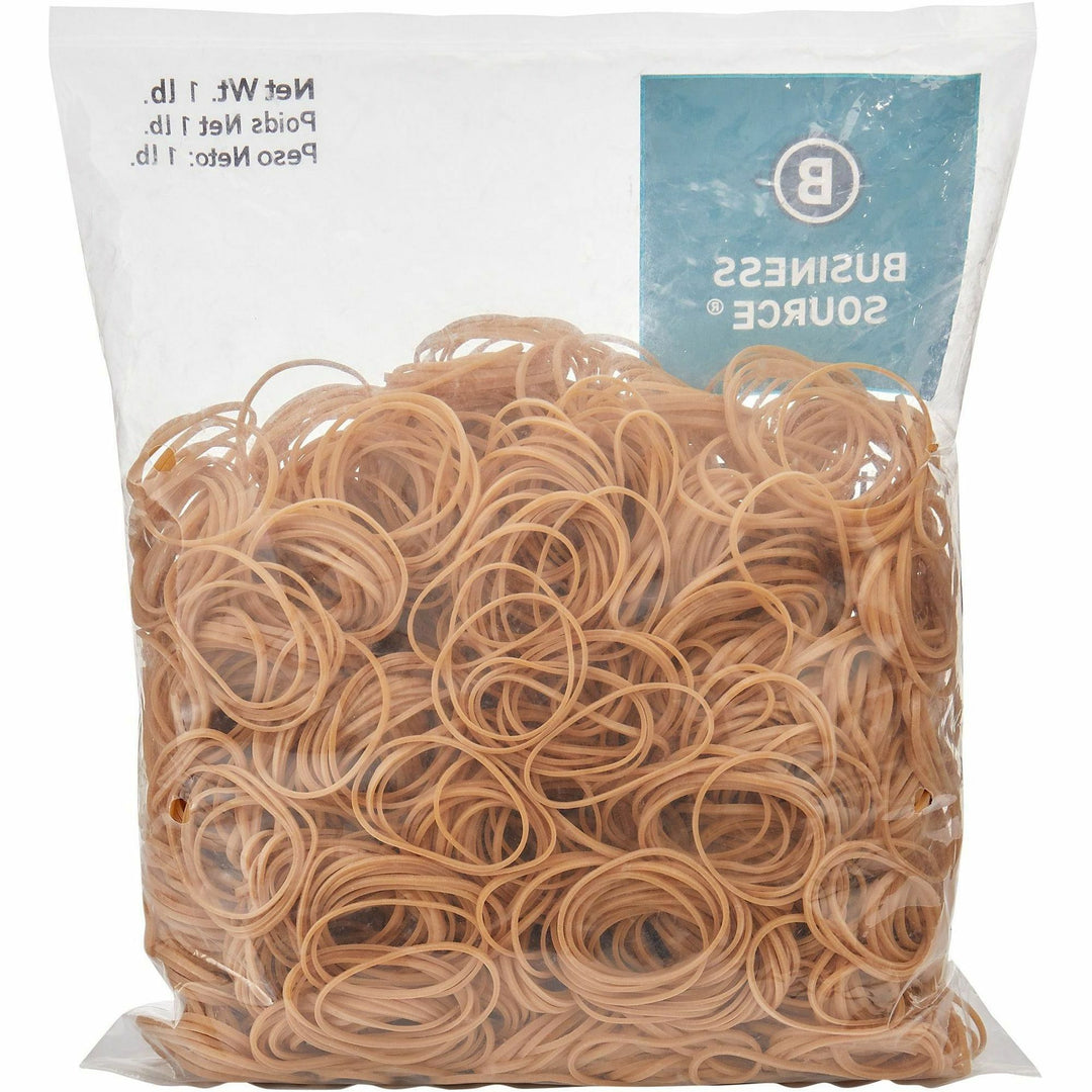 Image of Business Source Rubber Bands,Size 14,1 lb./BG,2"x1/16",Natural Crepe