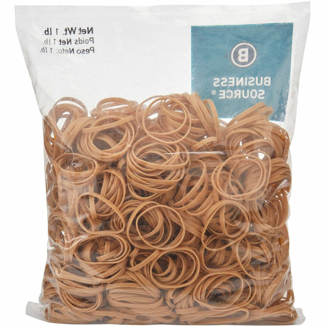 Image of Business Source Rubber Bands,Size 30,1 lb./BG,2"x1/18",Natural Crepe