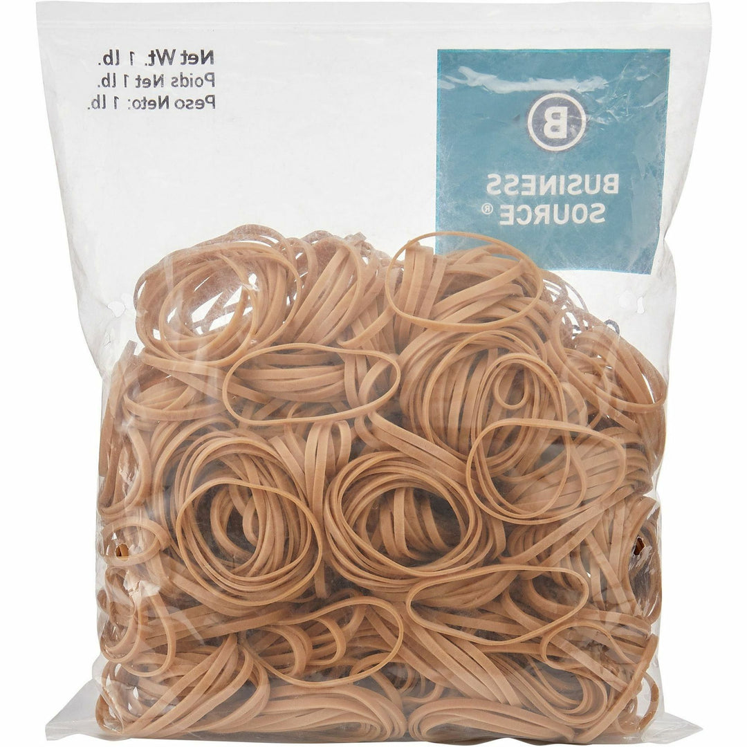 Image of Business Source Rubber Bands,Size 31,1 lb./BG,2-1/2"x1/8",Natural Crepe