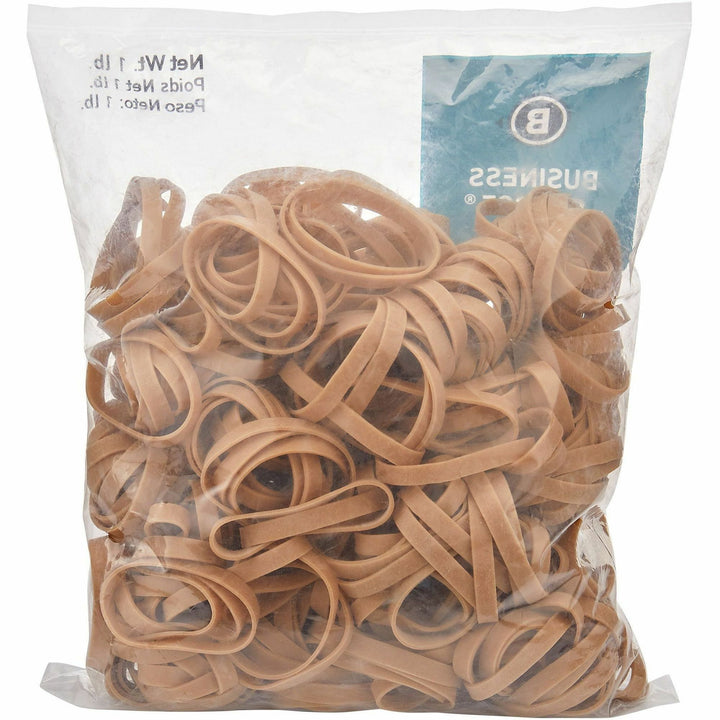 Image of Business Source Rubber Bands,Size 62,1 lb./BG,2-1/2"x1/4",Natural Crepe