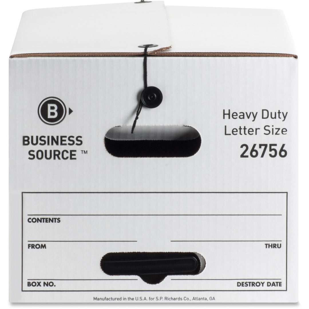 Image of Business Source Storage Box,Heavy-duty,700 lb,Ltr,12"x24"x10",12/CT,WE