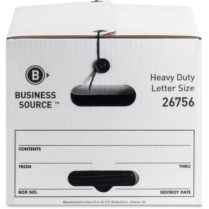 Image of Business Source Storage Box,Heavy-duty,700 lb,Ltr,12"x24"x10",12/CT,WE