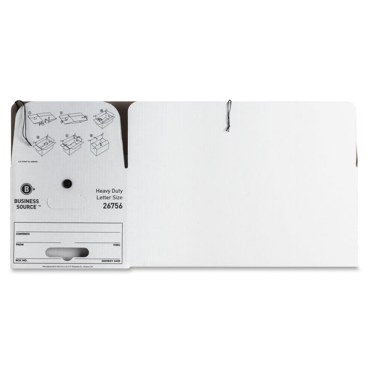 Image of Business Source Storage Box,Heavy-duty,700 lb,Ltr,12"x24"x10",12/CT,WE
