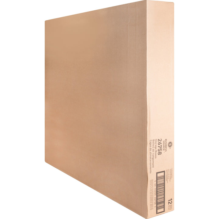 Image of Business Source Storage Boxes, Ltr/Legal, 650 lb, 12"x15"x10", 12/CT, White