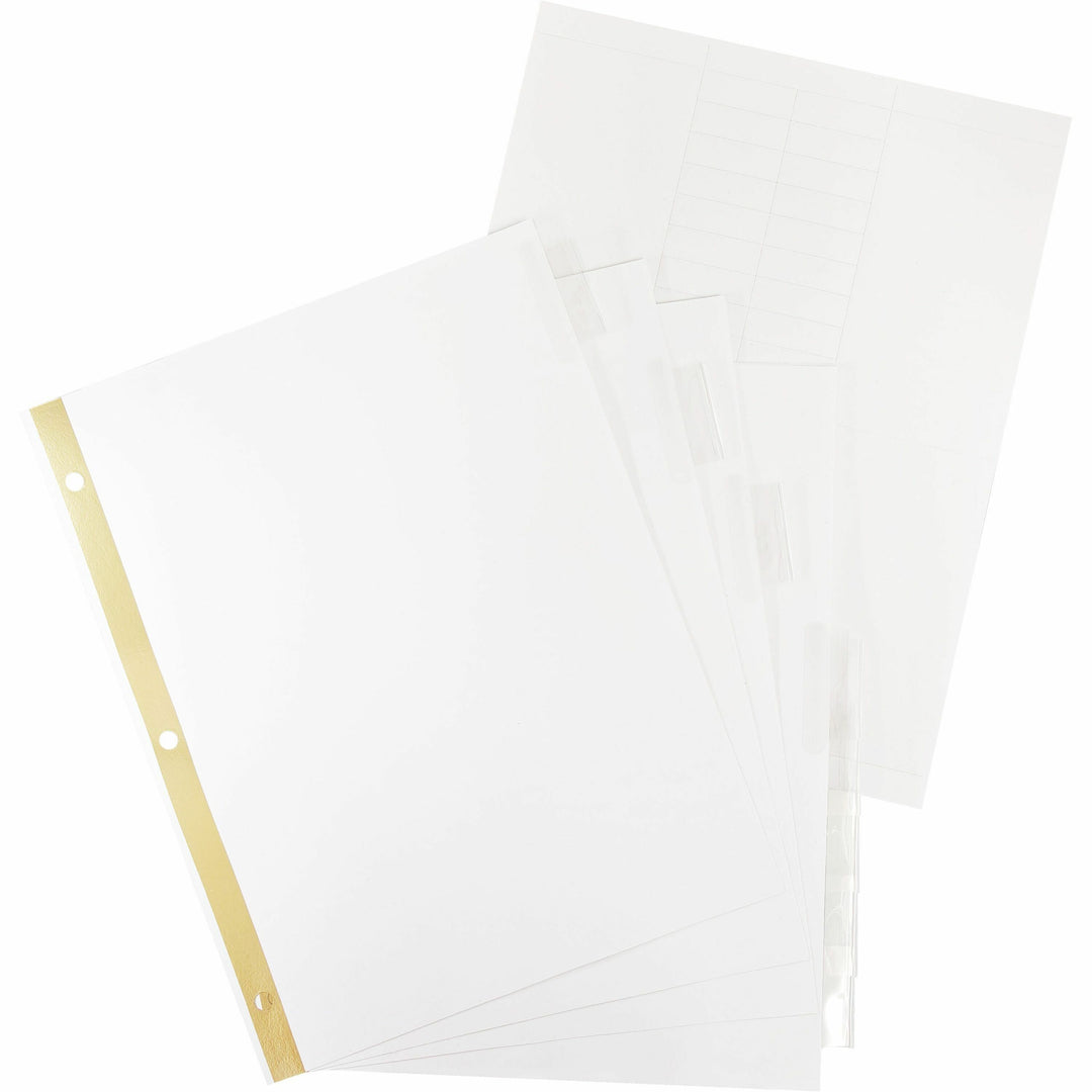 Image of Business Source Index Dividers,11"x8-1/2",8/ST, White Stock/Clear Tabs