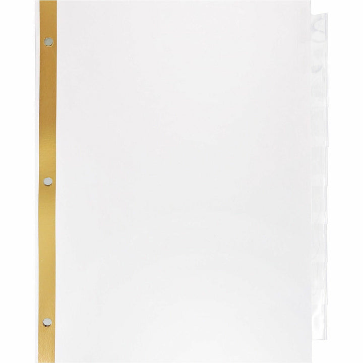 Image of Business Source Index Dividers,11"x8-1/2",8/ST, White Stock/Clear Tabs
