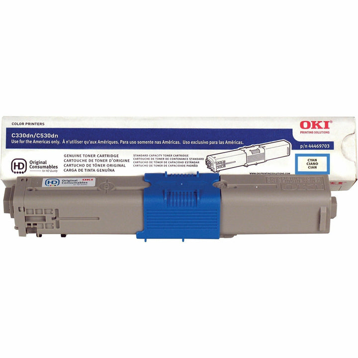Image of Oki® Toner Cartridge, 3000 Page Yield, Cyan