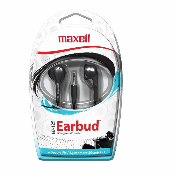Image of Maxell® EB125 Digital Stereo Binaural Ear Buds for Portable Music Players, Silver